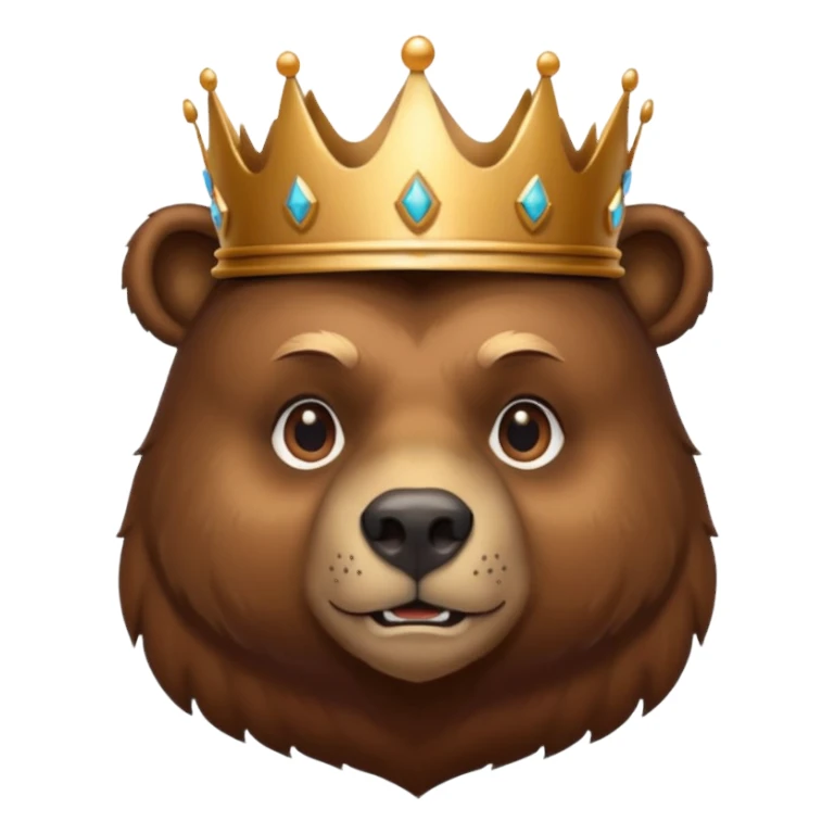 Bear with bronze crown — strong and gentle sticker