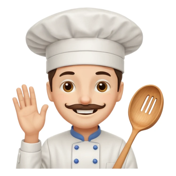 funny character with cook hat  sticker