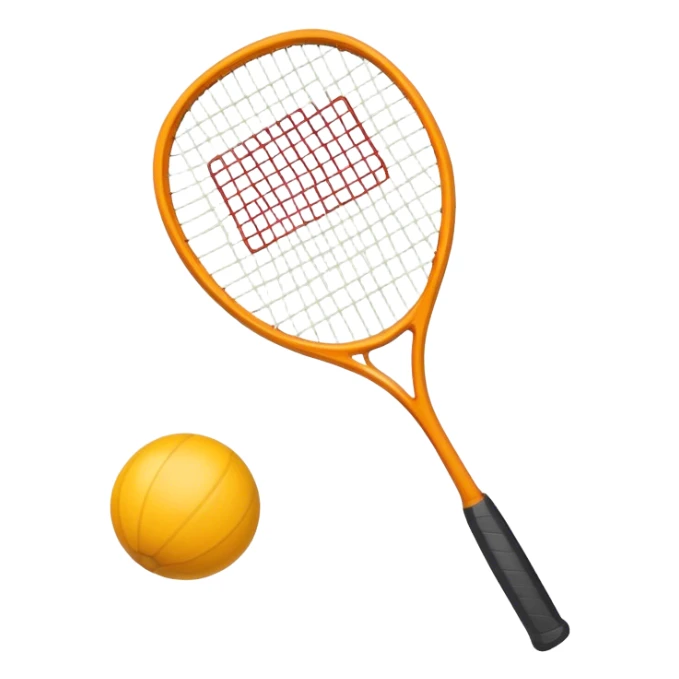 squash racket and ball sticker