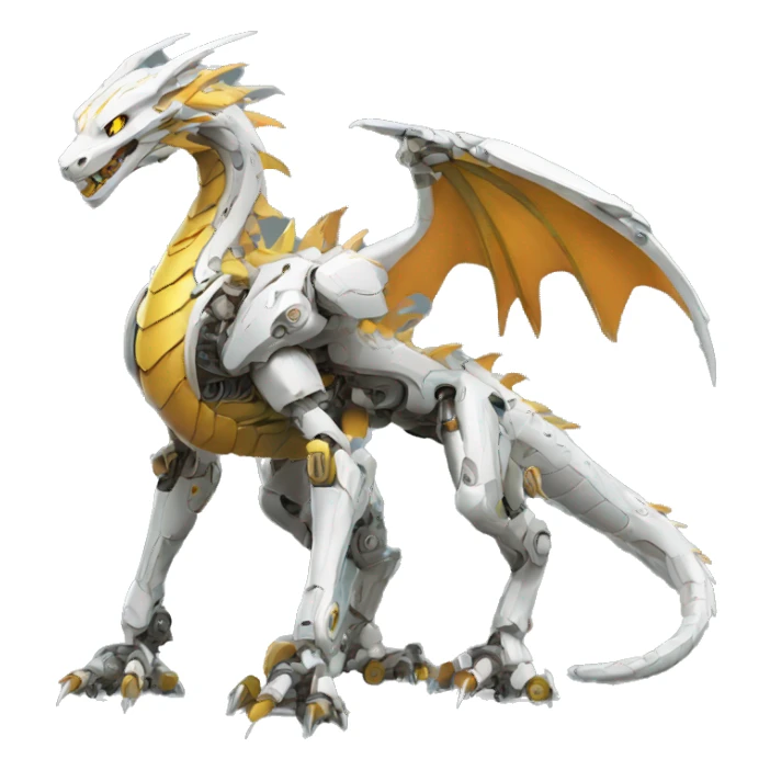 Mechanical futuristic Dragon full body sticker