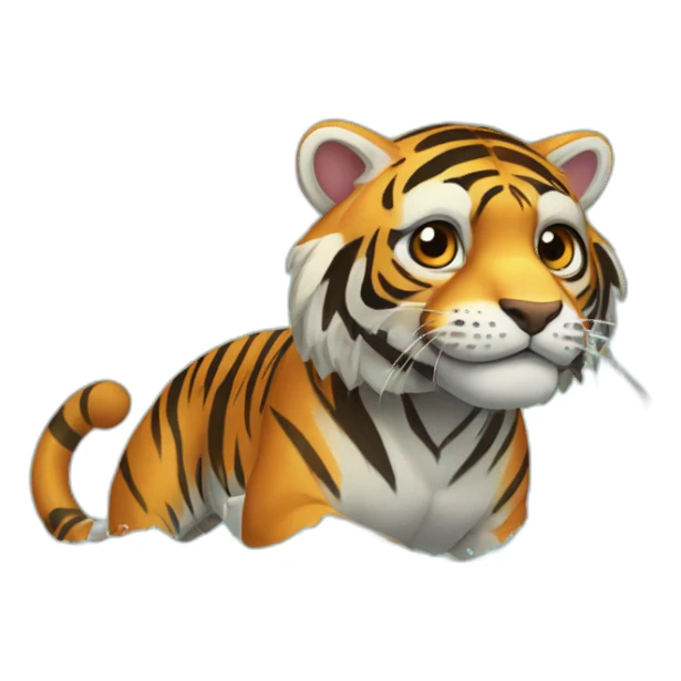 Tigre feroz en el mar sticker