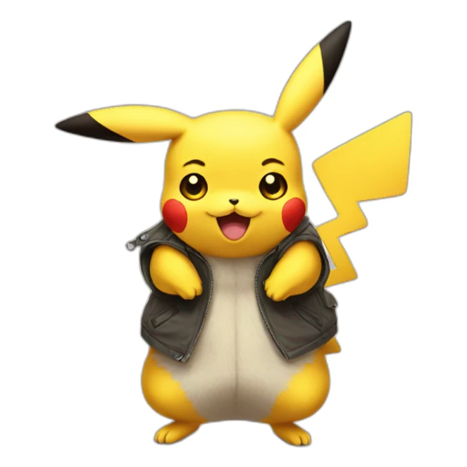 Pikachu but hes smells very bad sticker