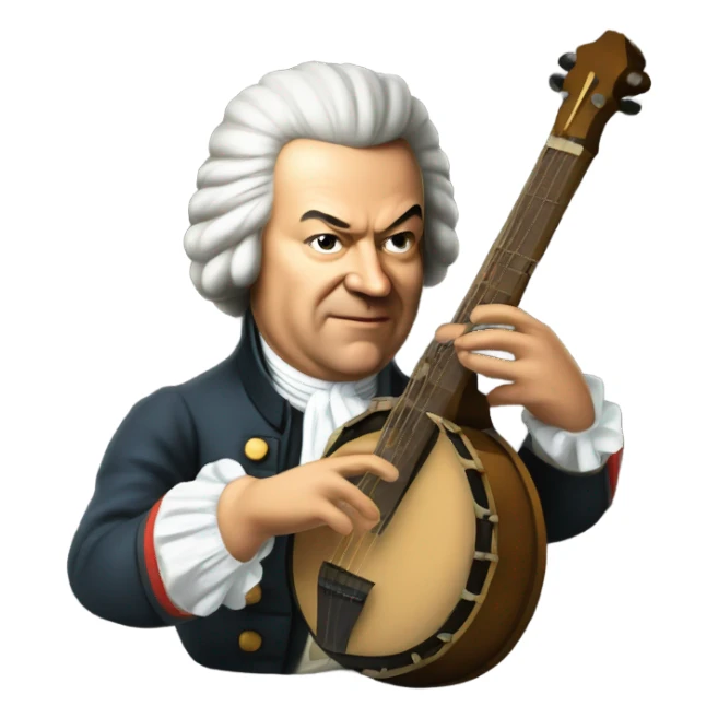 Johann Bach explosion banjo sticker