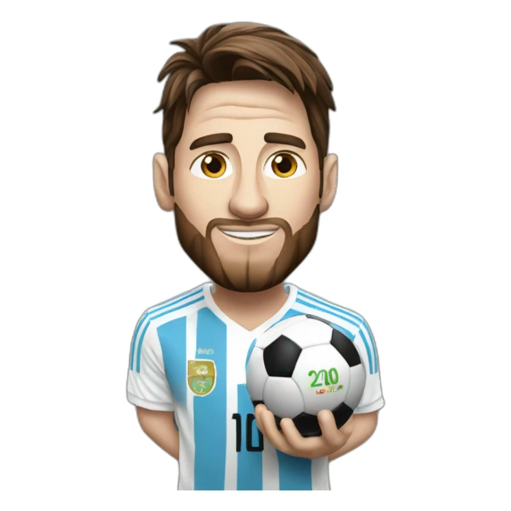 Messi avec la coupe du monde sticker