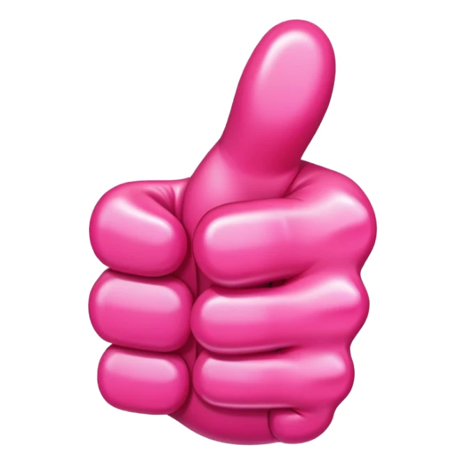 Pink thumbs up sticker