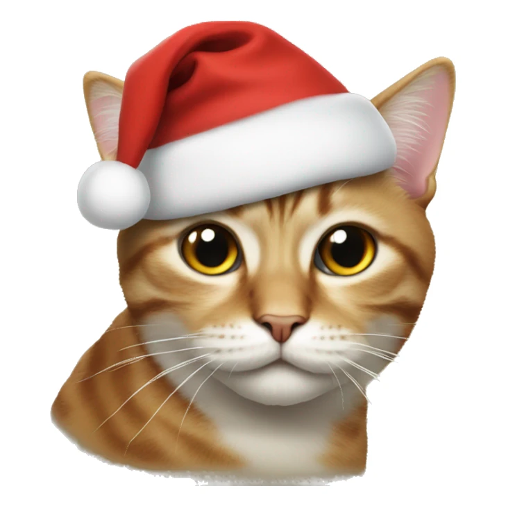 Santa as a cat sticker
