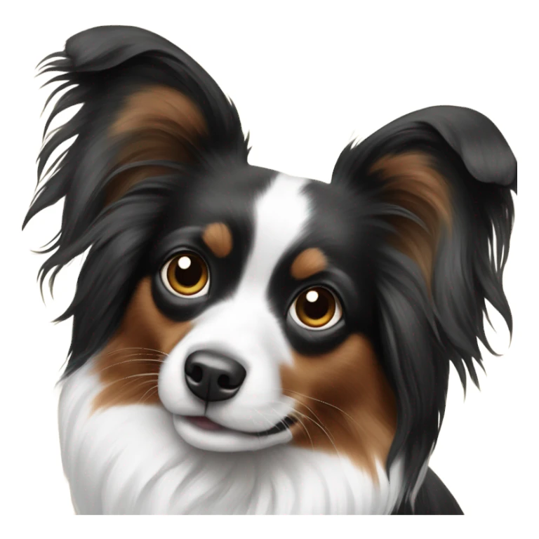 Papillions black and white sticker