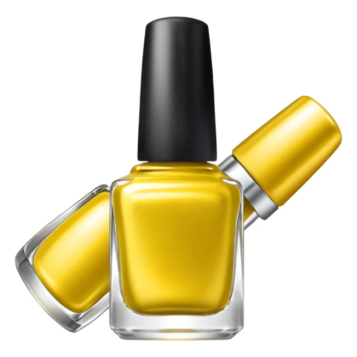 silvery nail polish yellow sticker