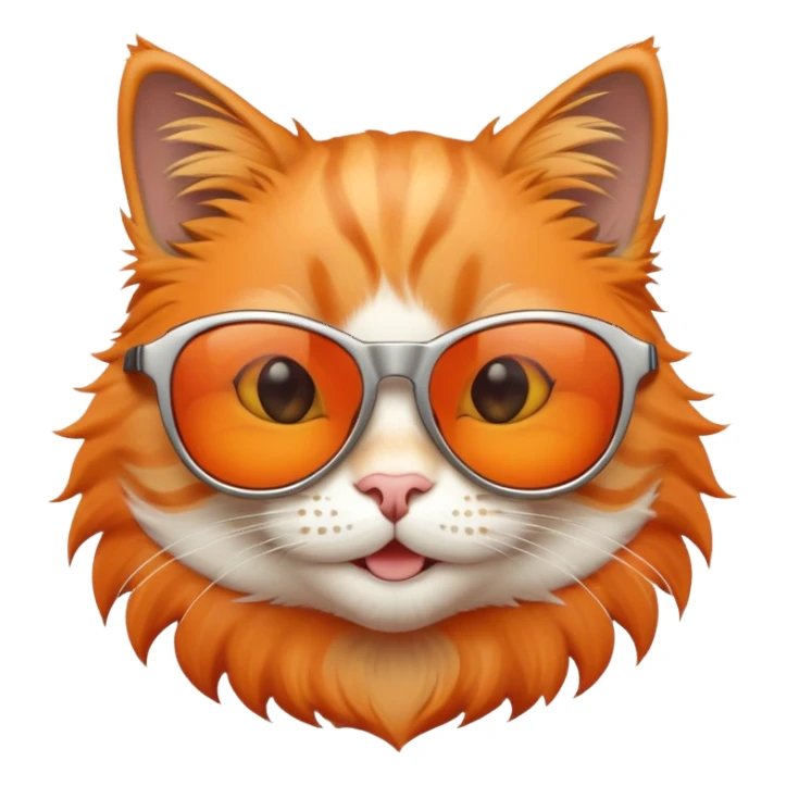 smiling cat with sunglasses sticker