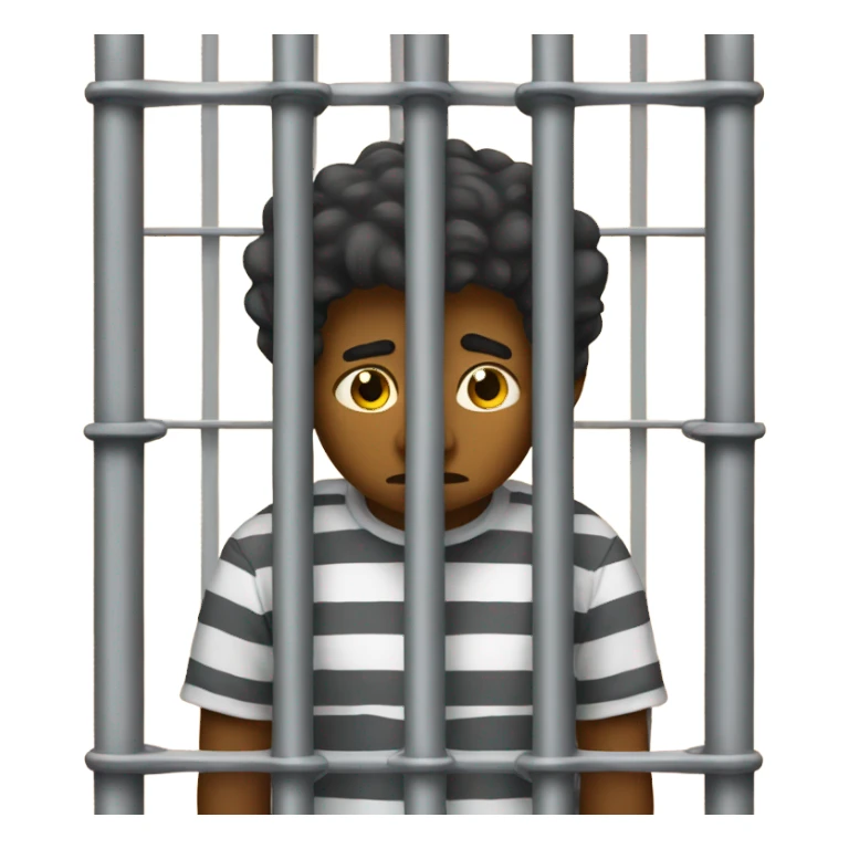 Sad boy in jail cell sticker