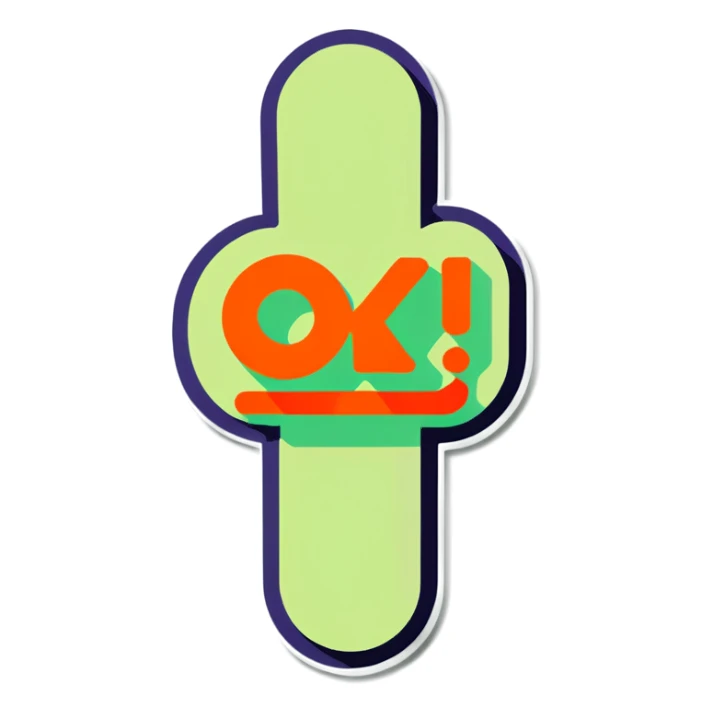 Ok text sticker