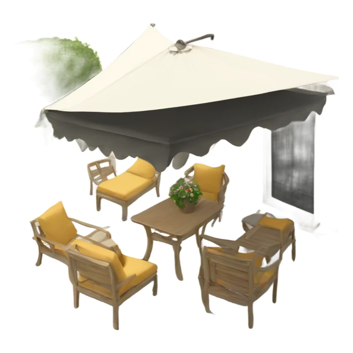 Terrace with sunshade  sticker