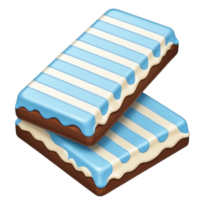 skyblue and white candy bar sticker