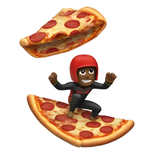 Pizza surfing sticker