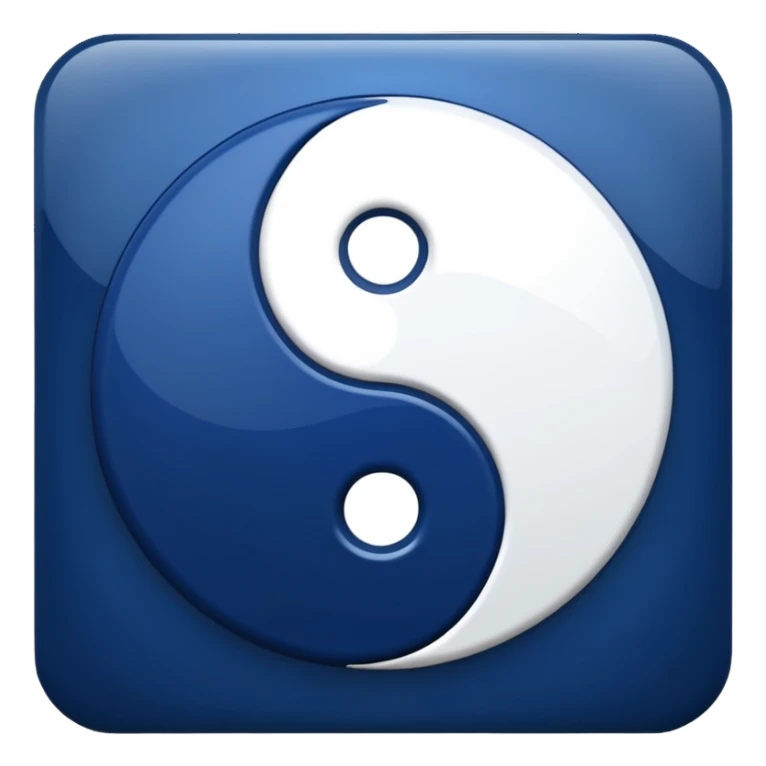 dark blue ying and yang sticker