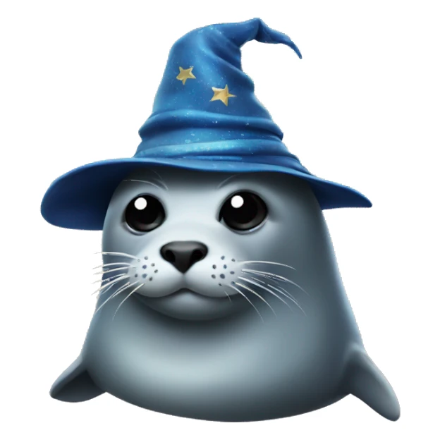 seal with wizard hat sticker