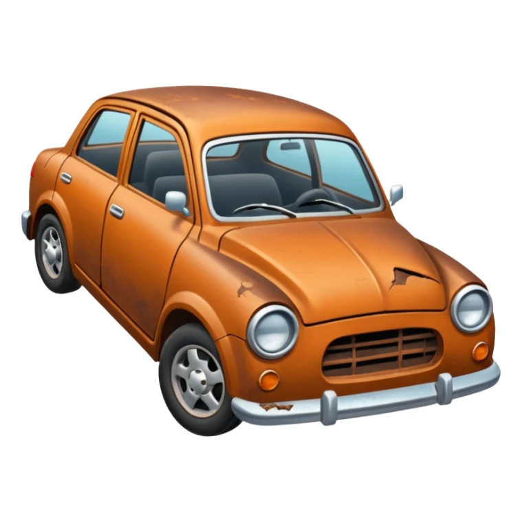 Broken car with no wheels sticker