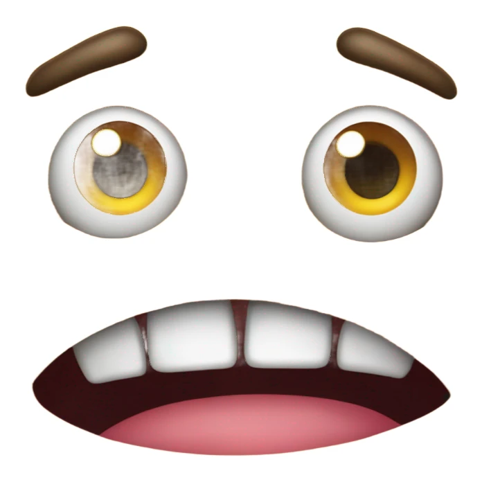 crazy looking emoji sticker