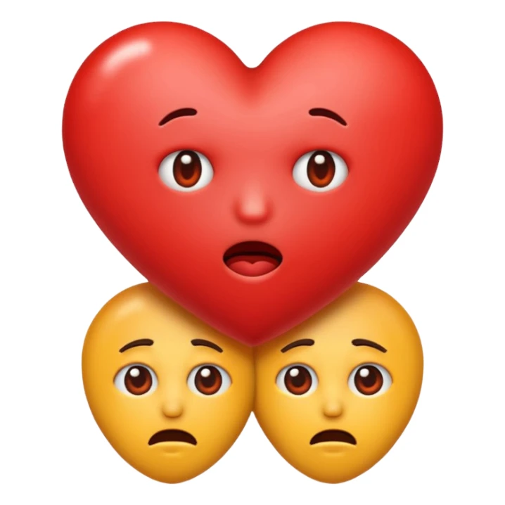 Nervous love emojis sticker