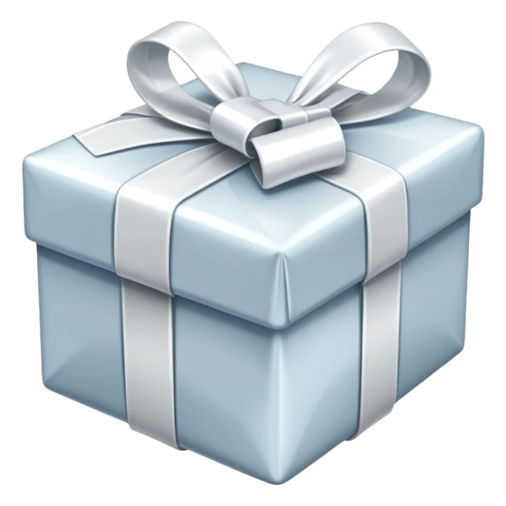 present with white ribbon sticker