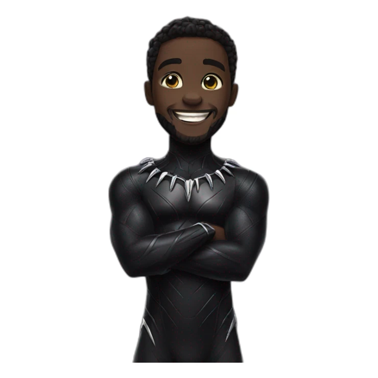 black panther happy sticker
