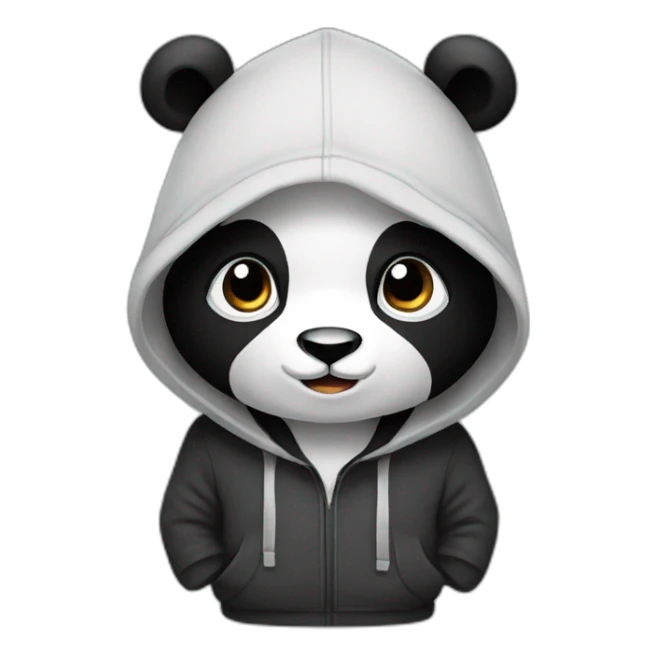 Panda in hoodie sticker