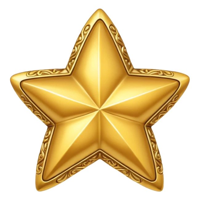 golden star-shaped trinket sticker
