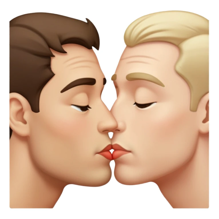 Kiss two guys sticker