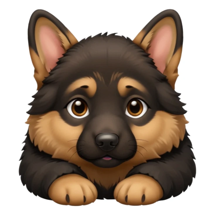 German shepherd puppy, sleepy sticker