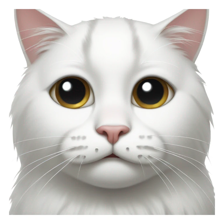 Cat white and black crying but smiling  sticker