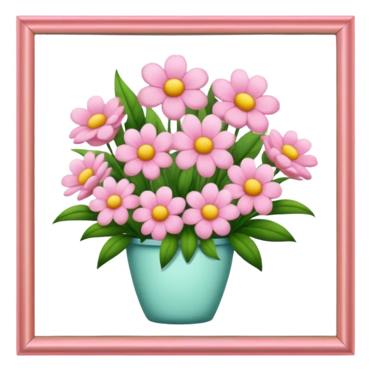 soft pink flower shop sticker