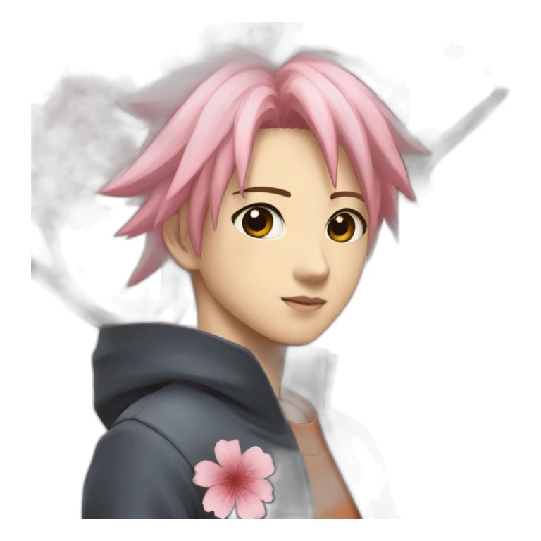 sakura fait calin a naruto sticker