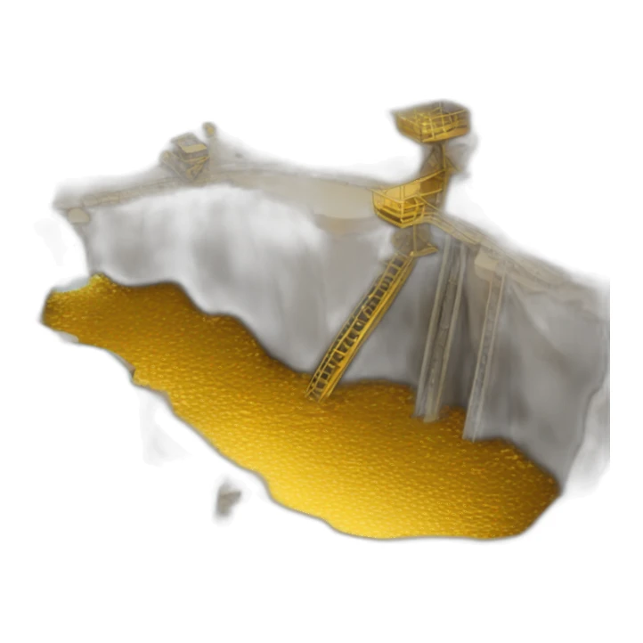 mining gold shaft river sticker