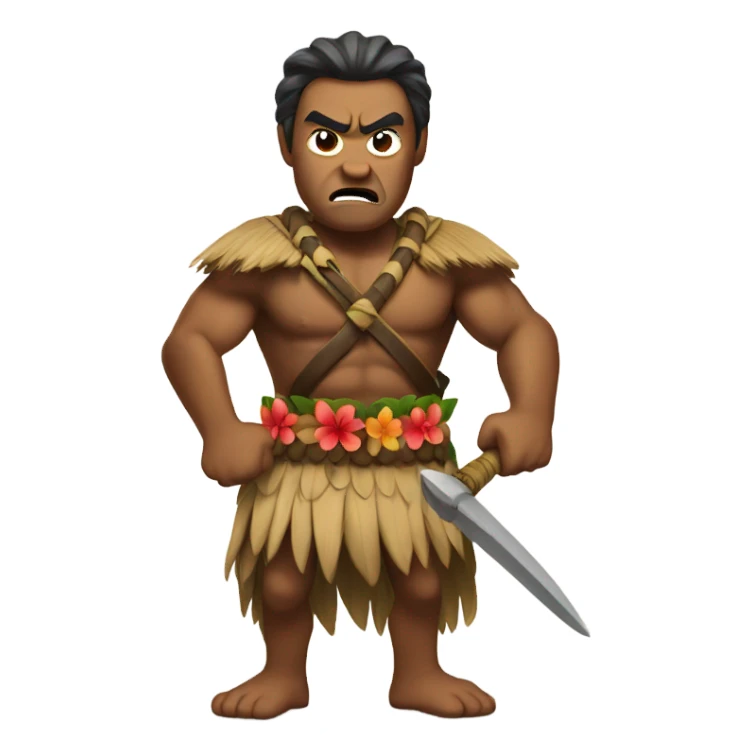 Angry Hawaiian Warrior sticker