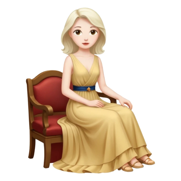 seated woman sticker