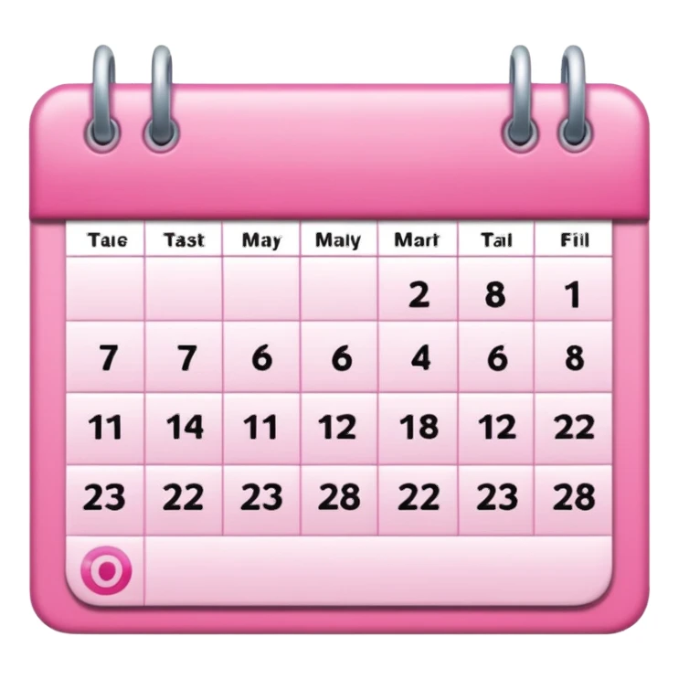 pink calendar sticker