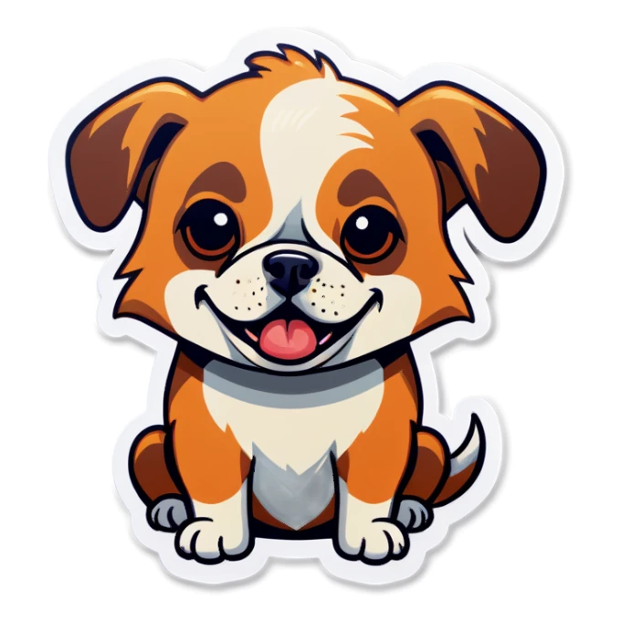 Dog having a bad day  sticker