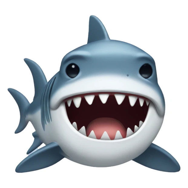 crying shark sticker