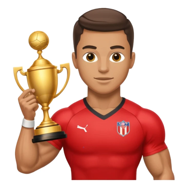 football player gold trophy sticker