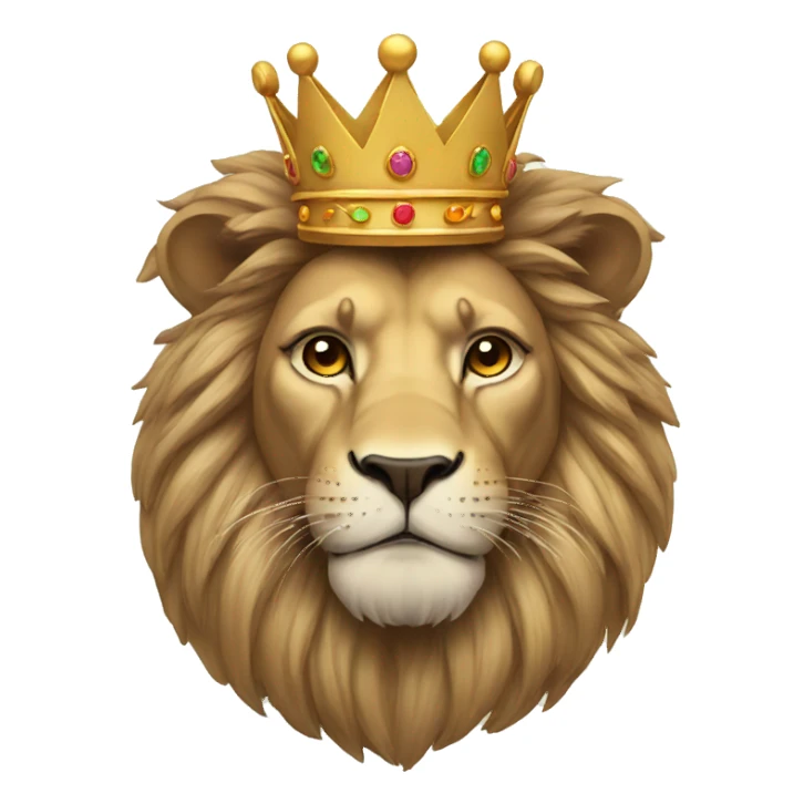 lion with crown sticker