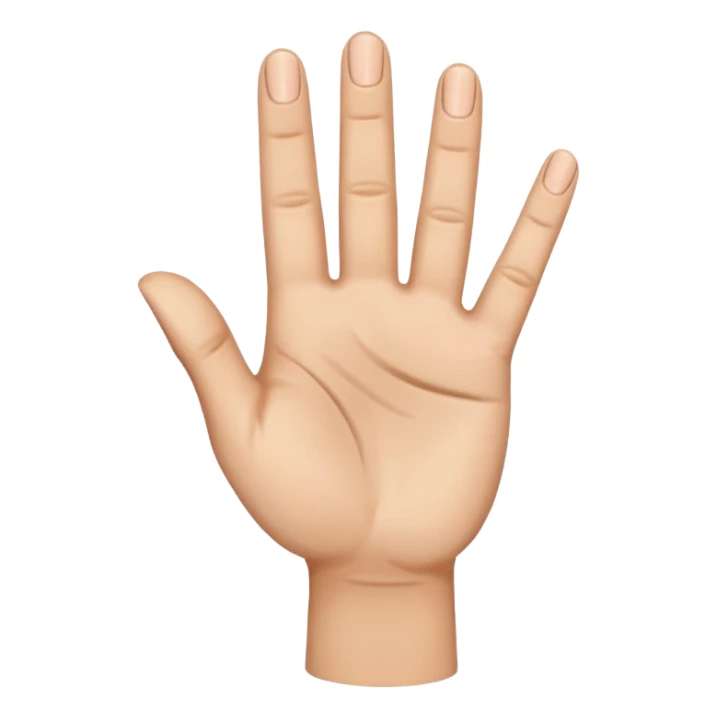 A open hand with middle finger down rest all straight  sticker