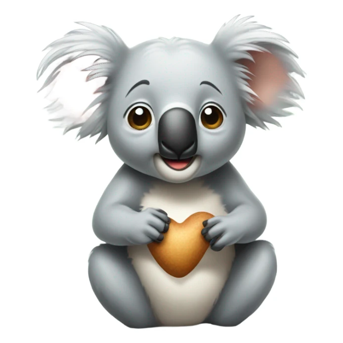 Koala blowing a kiss sticker