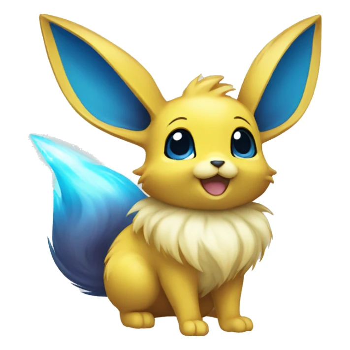 Shiny Colorful Yellow Blue Electric Mouse Eevee sticker