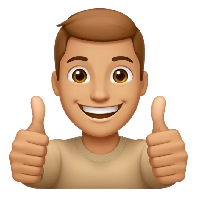 THUMBS UP WITH SMILING FACE sticker