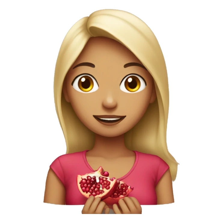 Girl with pomegranate  sticker