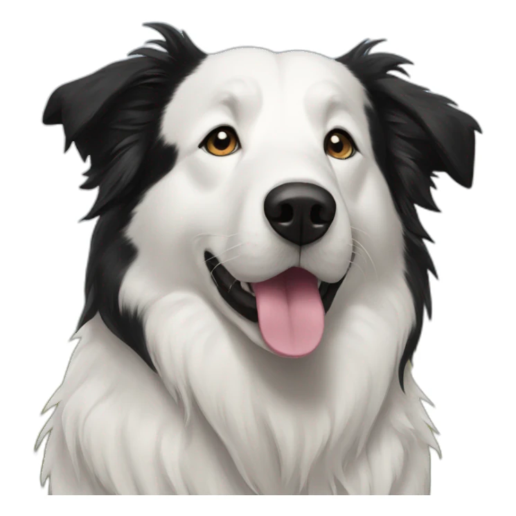 Great Pyrenees border collie mixed dog sticker