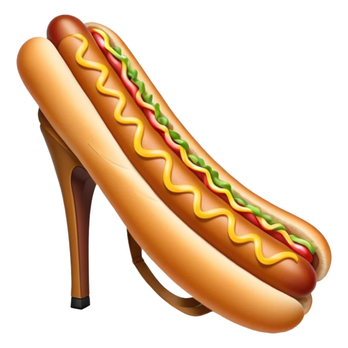Hot dog  with hight heels  sticker