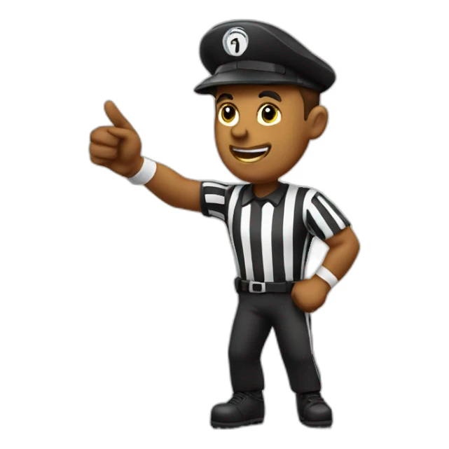 football ref signals touchdown sticker