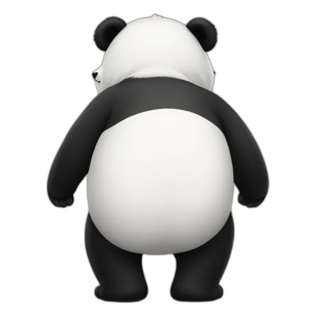 Panda showing his ass sticker