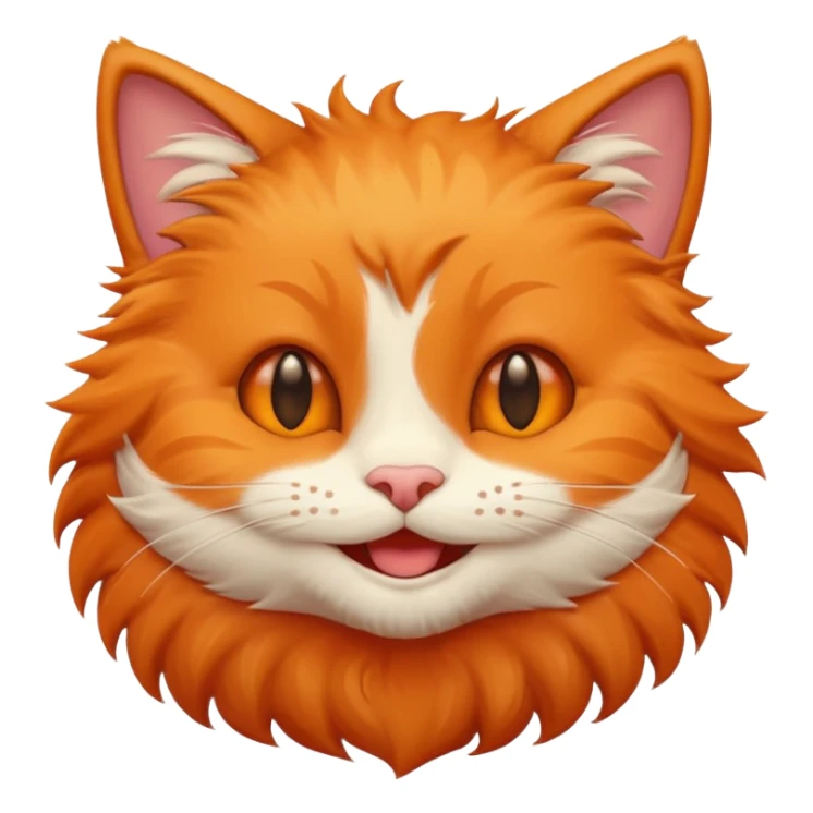 A happy cat face sticker